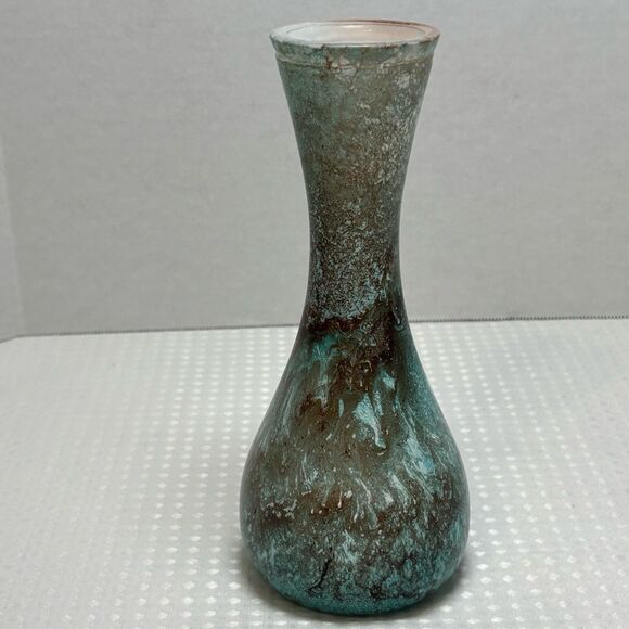 AKCAM Hand Crafted Vase Made in Turkey Green Brown - Picture 4 of 6